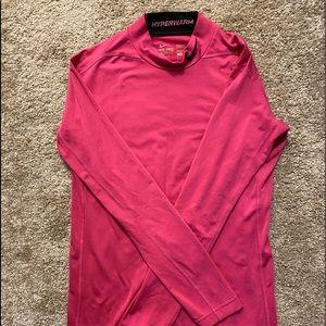 Nike pro combat pink long sleeve top